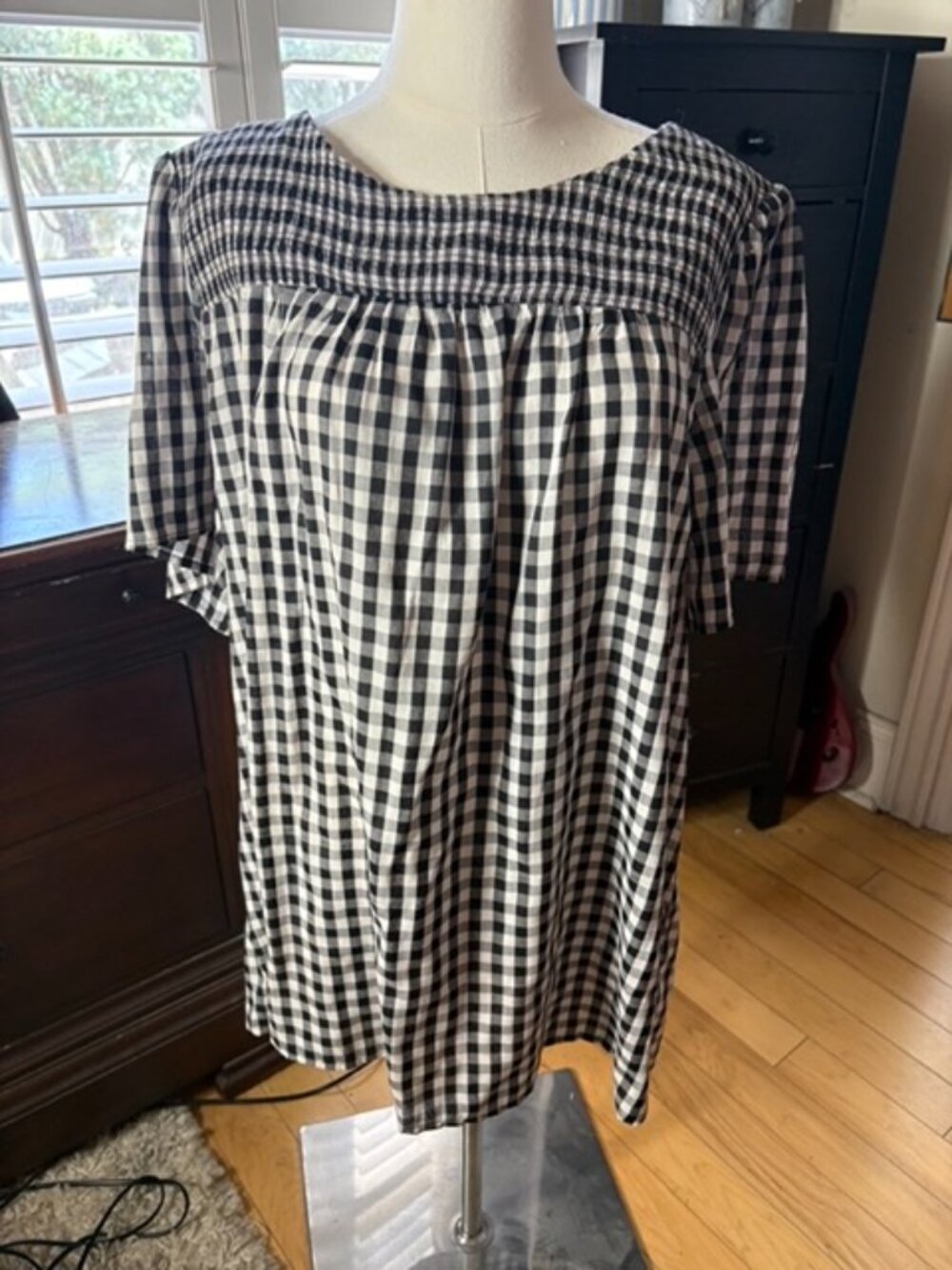Chic Soul Gingham Check Blouse Size 2x